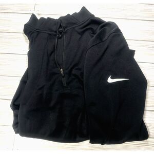 Nike Golf Dri Fit 1/4 Zip Jacket Men's Medium Long Sleeve Black w/white
